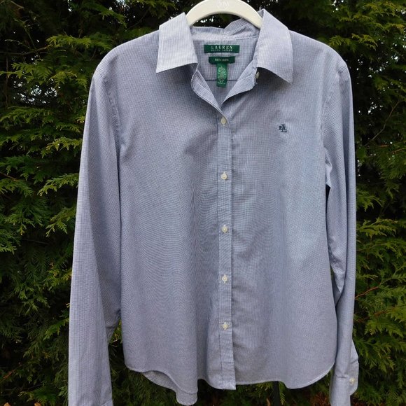 Lauren Ralph Lauren Tops - Lauren Ralph Lauren Non Iron Mini Check Buttondown Top